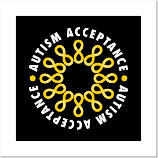 Autism Acceptance Flower Posters and Art